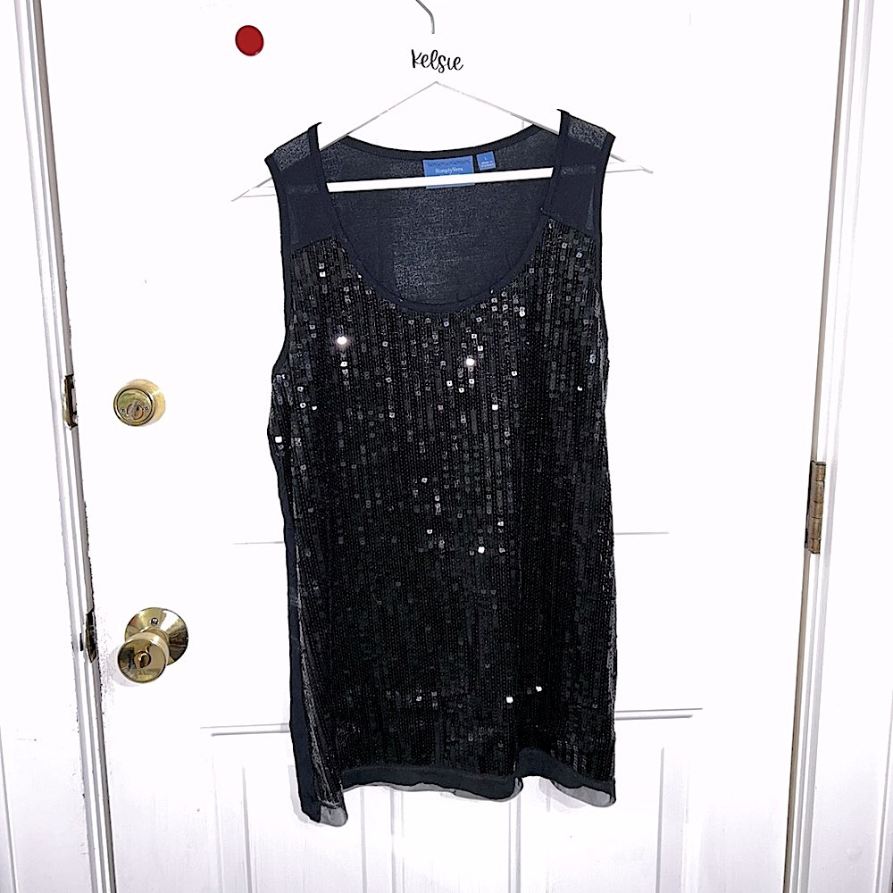 Simply Vera Vera wang sequin top